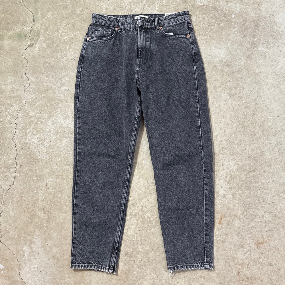 Zara Black Classic Mom Fit Straight Leg Jeans Women’s Size 8 Zipper Fly NWT